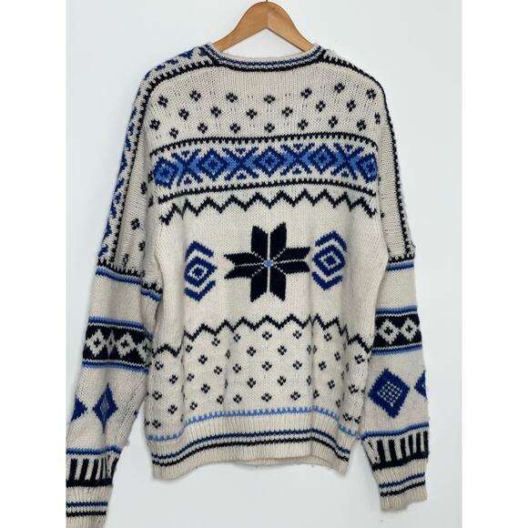 Polo Ralph Lauren Men's Snowflake Pattern Wool Alpaca Sweater Size XL - Picture 4 of 4